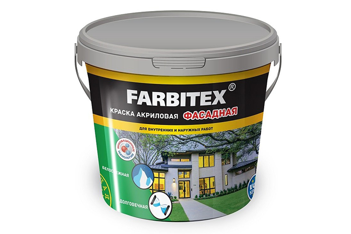 Краска ВД "Farbitex" фасадная 25кг